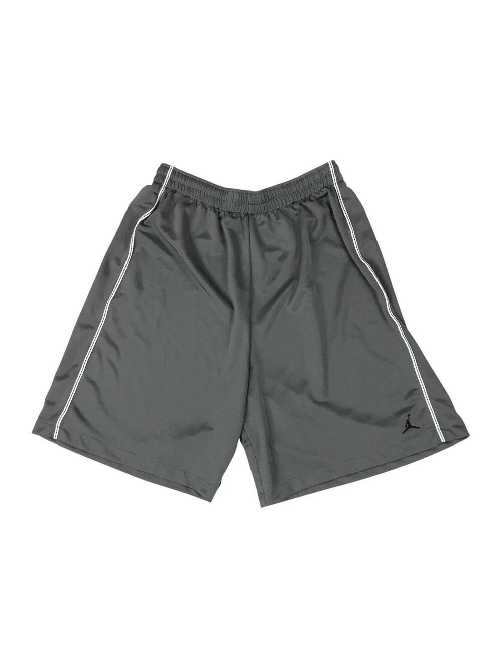 Vintage Jordan Shorts Mens XL Gray Jumpman Nike Air Basketball Baggy Satin Y2K